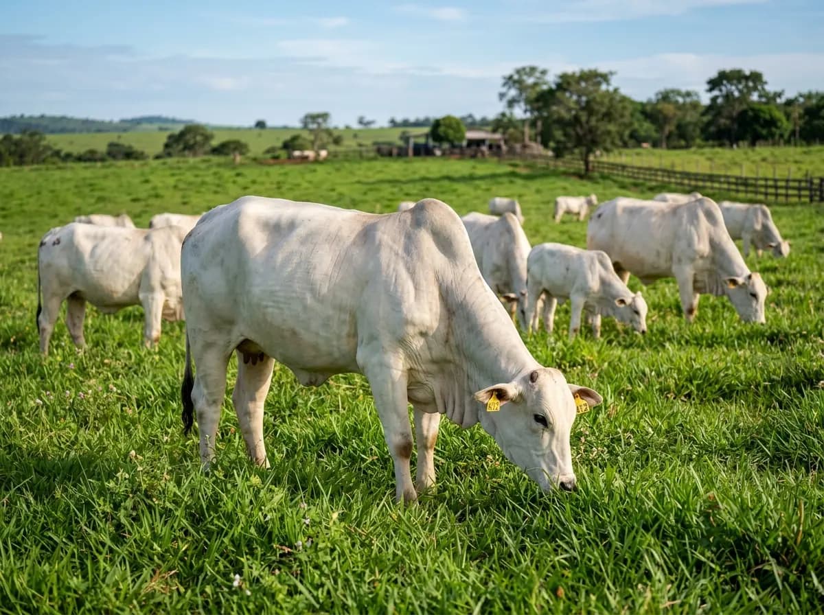 Gado de corte pastando — linha Nutringor